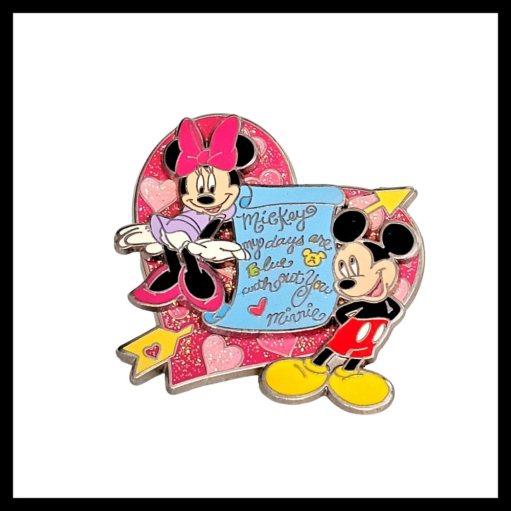 Disney Pin 51687 Valentine Love Letter Mickey and Minnie 2007 Disneyland